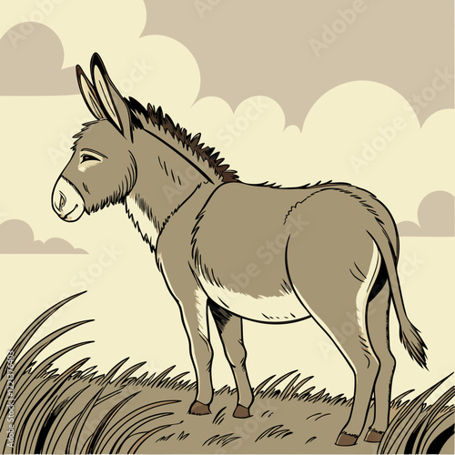 donkey in the desert