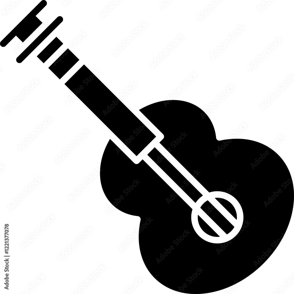 Guitar icon single vector illustration