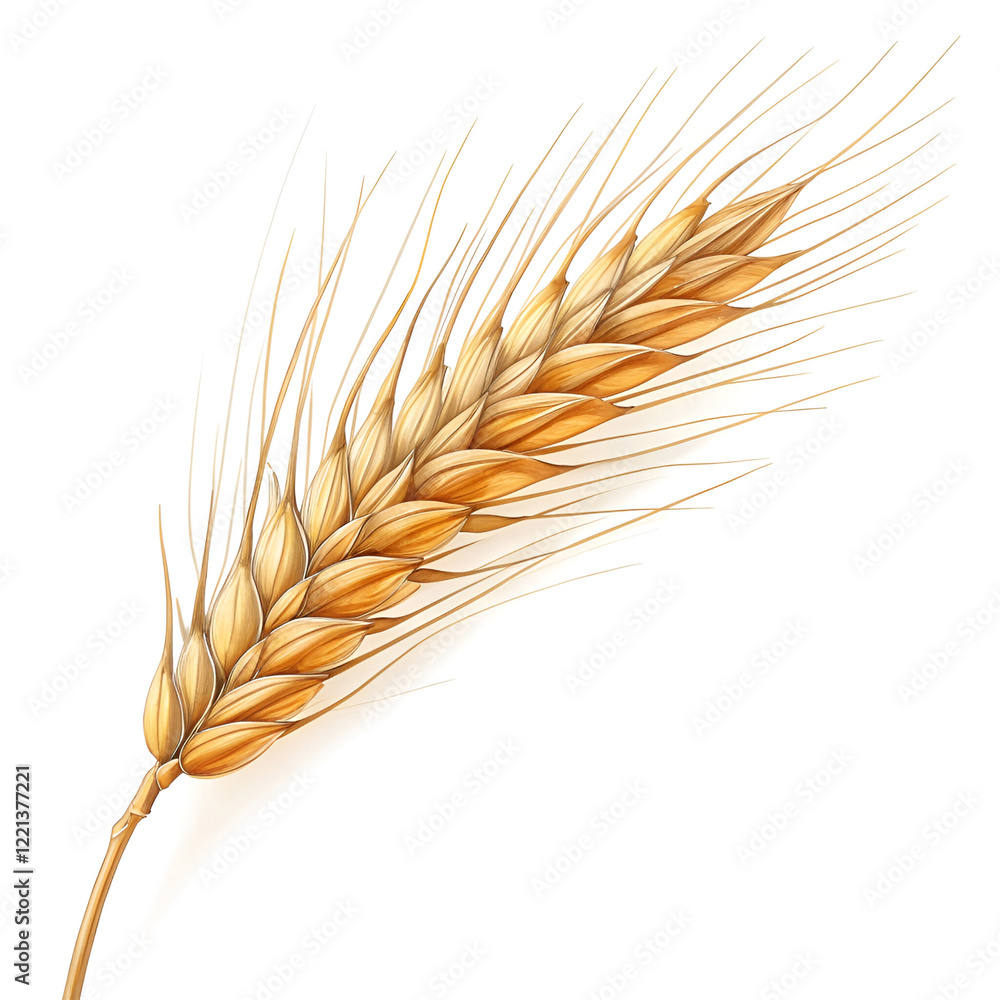 wheat ears isolated on white wheat ears isolated on white