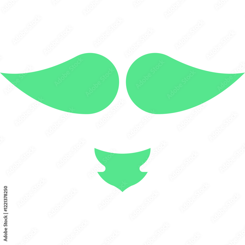 Beard and Moustache I icon single vector illustration Beard and Moustache I icon single vector illustration
