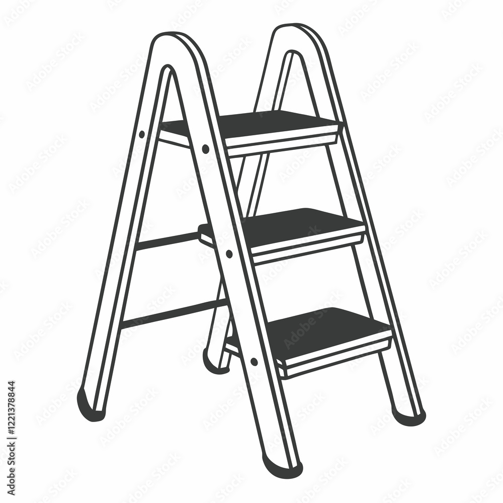 ladder on a white background