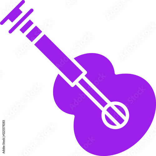 Guitar icon single vector illustration