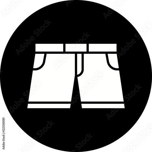 Shorts icon single vector illustration