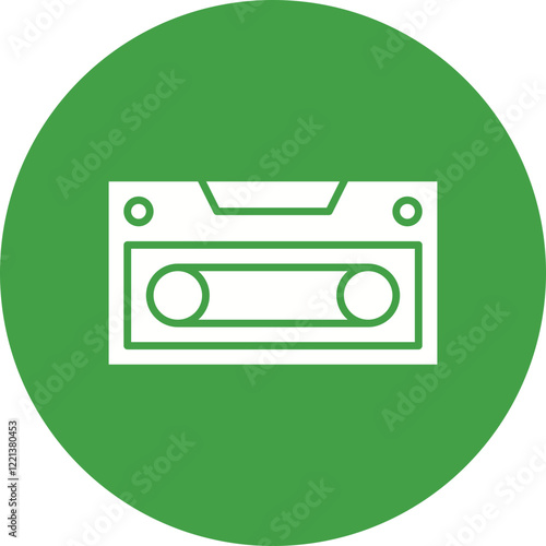 Casette icon single vector illustration