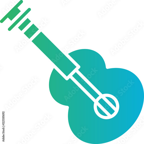 Guitar icon single vector illustration