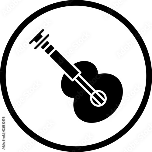 Guitar icon single vector illustration