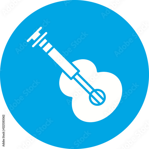 Guitar icon single vector illustration