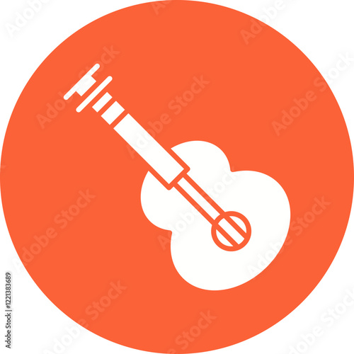 Guitar icon single vector illustration