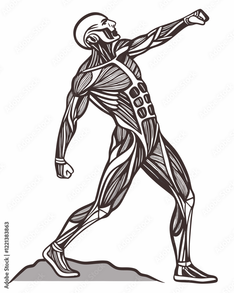 human musculature vector illustration human musculature vector illustration