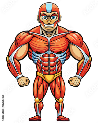 human musculature vector illustration