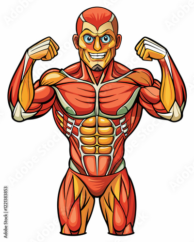 human musculature vector illustration