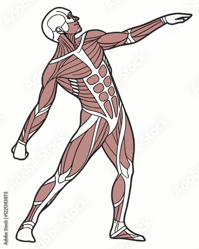 human musculature vector illustration