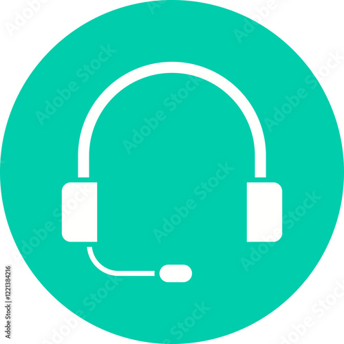 Headphones icon single vector illustration