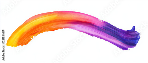 vibrant watercolor brushstroke in shades of orange, pink, and purple, creating beautiful gradient effect