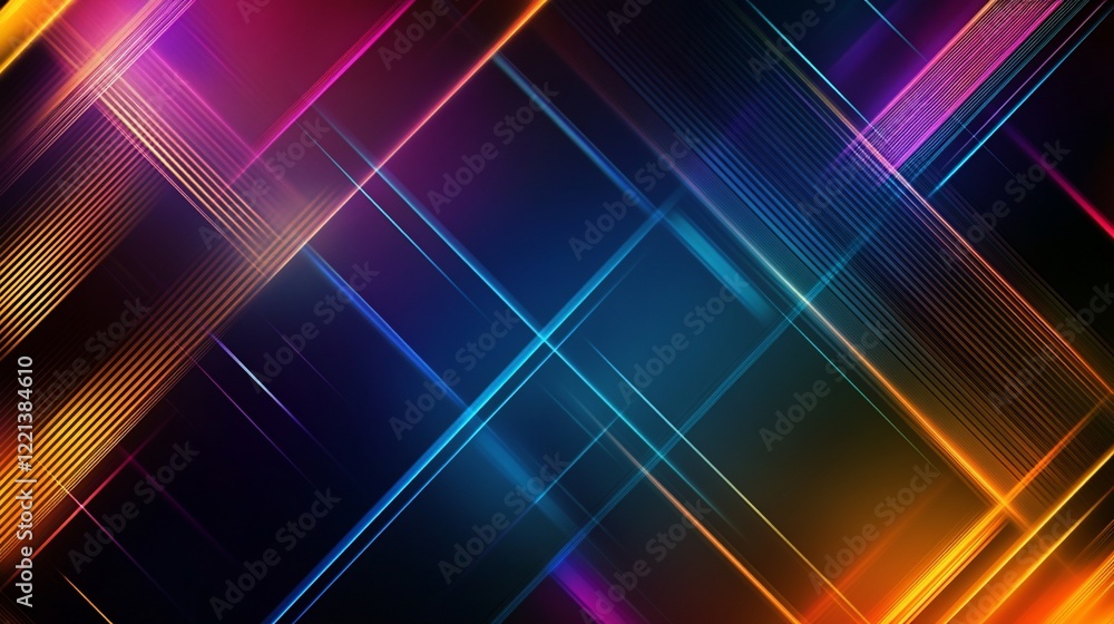 Abstract geometric pattern with glowing colorful lines creating a dynamic background Abstract geometric pattern with glowing colorful lines creating a dynamic background