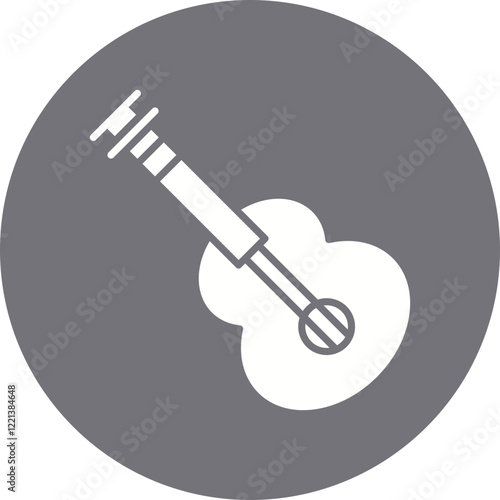 Guitar icon single vector illustration