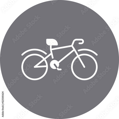 Bicycle I icon single vector illustration