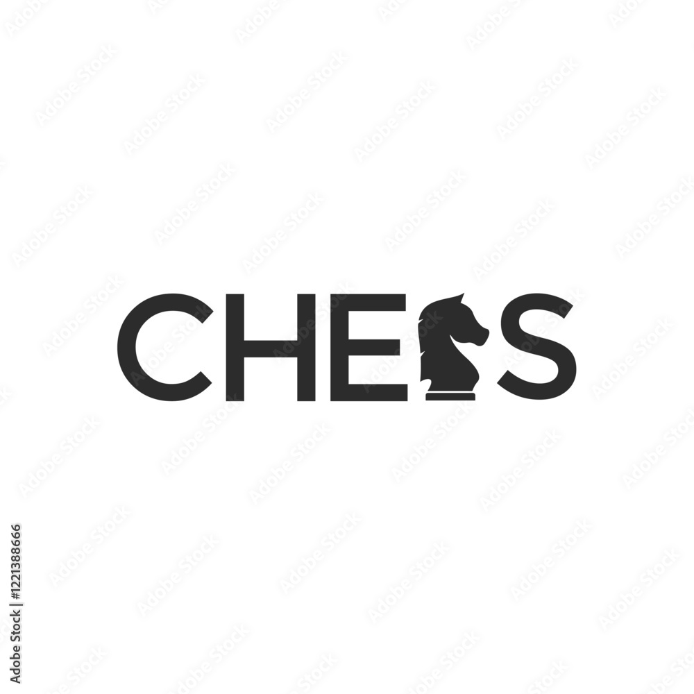 Chess text vector design Chess text vector design