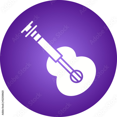 Guitar icon single vector illustration