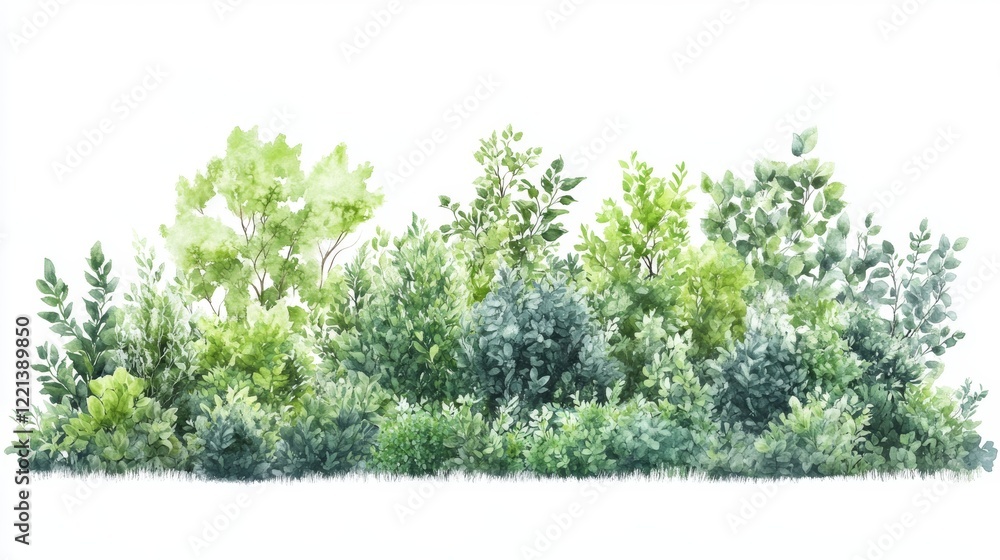Green Tree Plants for Landscape Elevation and Environmental Concept Design