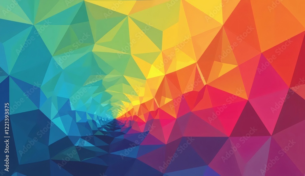 Obraz premium Abstract colorful geometric triangle wallpaper design