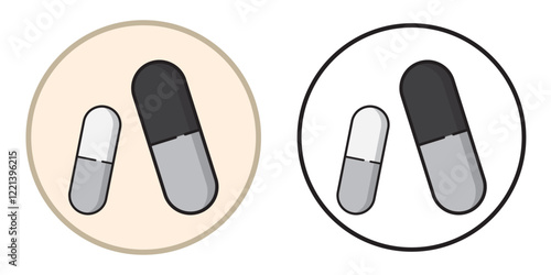 Pills icon vector set. Simple and editable pills icons Medicament and pharmaceutical symbol. EPS 10