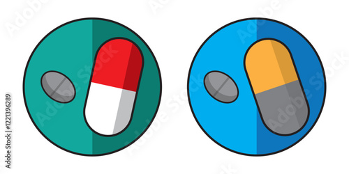 Pills icon vector set. Simple and editable pills icons Medicament and pharmaceutical symbol. EPS 10