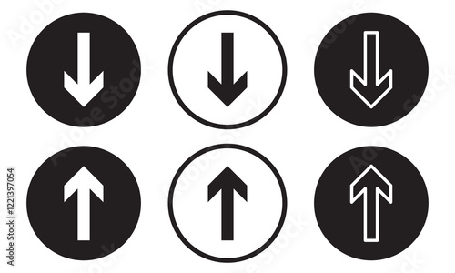 Swipe icon set. Swipe up arrow icons. Arrow buttons for social media. Scroll pictogram. Web icons. Vector illustration.