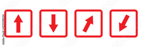 Free Download Up and down arrow icon in rounded corner. Upward and downward sign symbol - GFXLoad