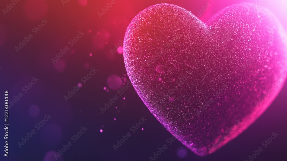 Fototapeta premium A heart-shaped object stands out against a softly blurred background, symbolizing love and affection.