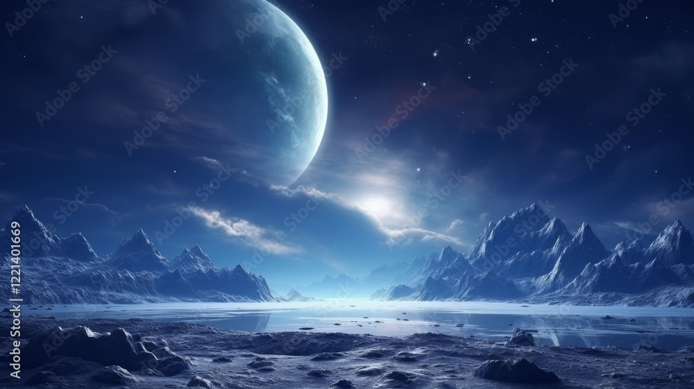 Frozen Planet Landscape at Night Frozen Planet Landscape at Night