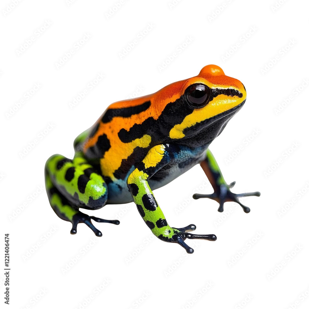 Obraz premium poison dart frog in isolated transparent background