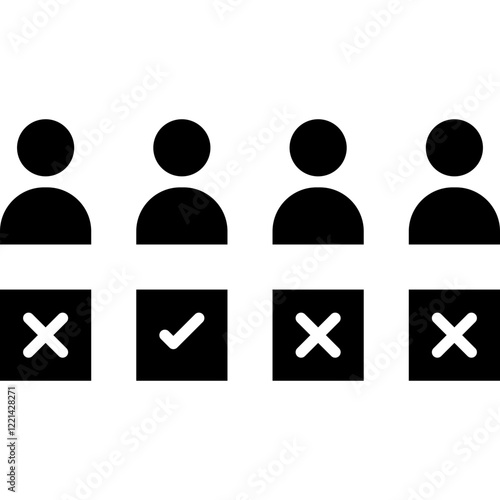 Selection icon single vector illustration
