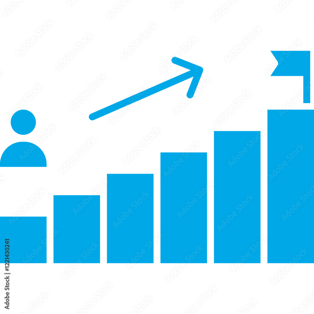 Career Growth icon single vector illustration Career Growth icon single vector illustration