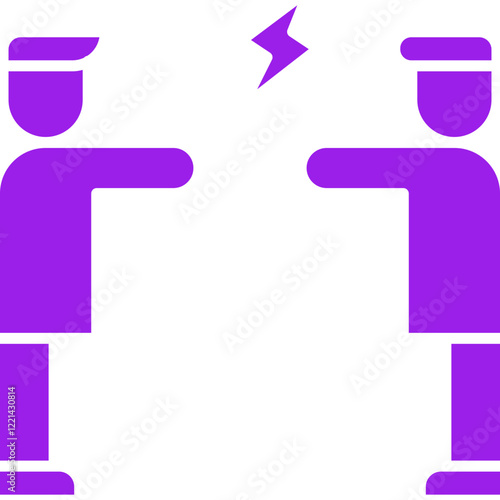 Altercation icon single vector illustration