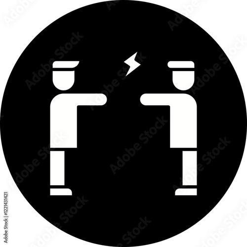 Altercation icon single vector illustration