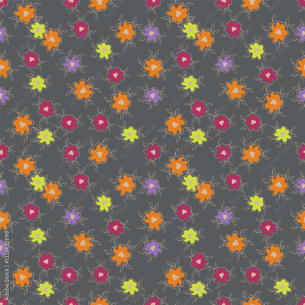 Obraz premium flowers Seamless pattern.