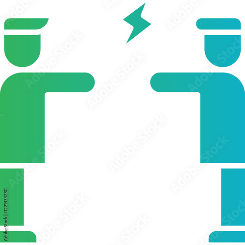 Altercation icon single vector illustration