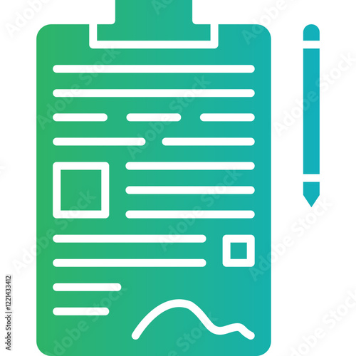Contract icon single vector illustration