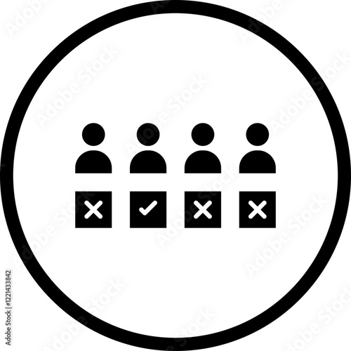 Selection icon single vector illustration