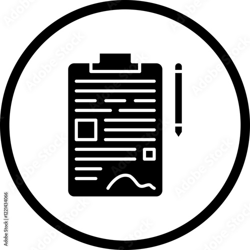 Contract icon single vector illustration