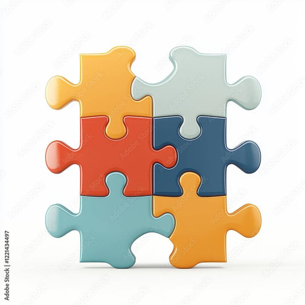 Colorful puzzle pieces coming together symbolizing problem-solving and teamwork, perfect for educational and business-related themes. Colorful puzzle pieces coming together symbolizing problem-solving and teamwork, perfect for educational and business-related themes.