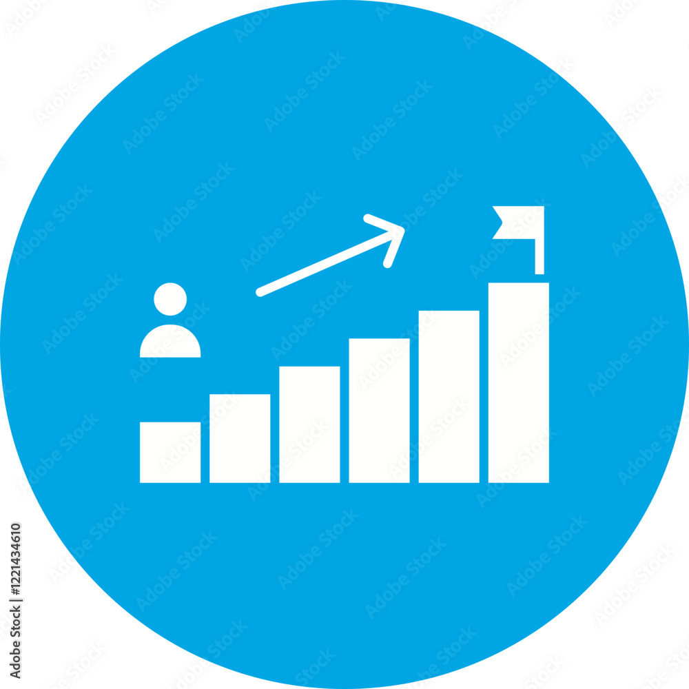 Career Growth icon single vector illustration
