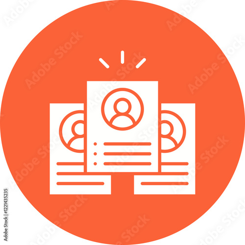 Candidate icon single vector illustration