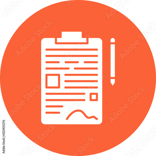 Contract icon single vector illustration