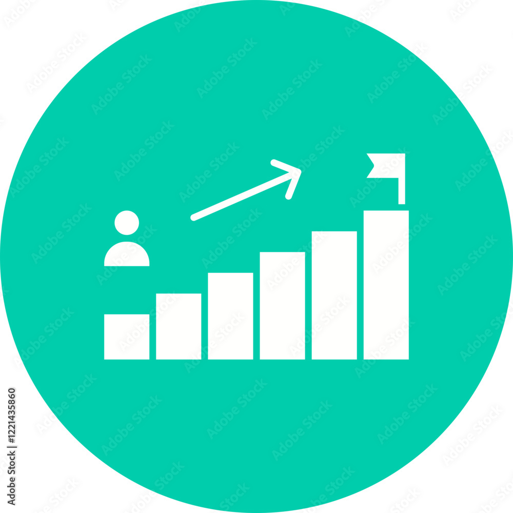 Career Growth icon single vector illustration Career Growth icon single vector illustration