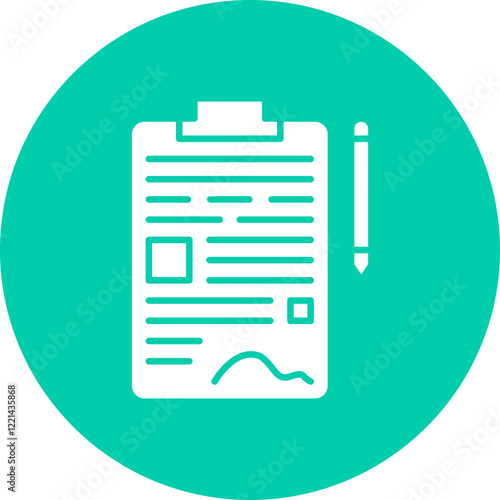 Contract icon single vector illustration