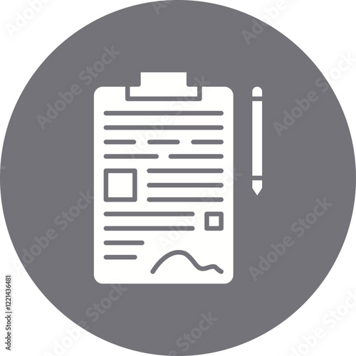 Contract icon single vector illustration