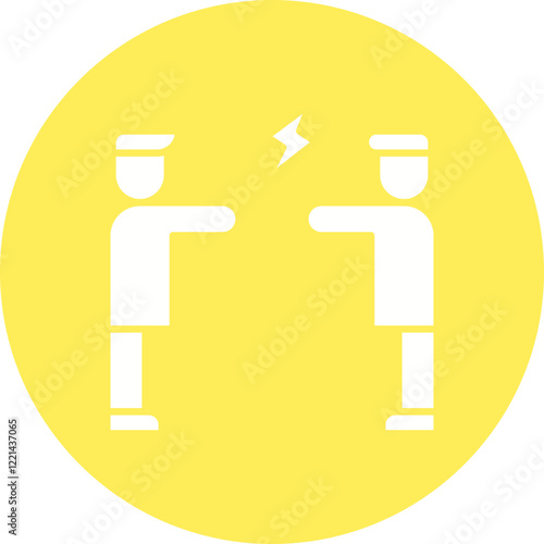Altercation icon single vector illustration