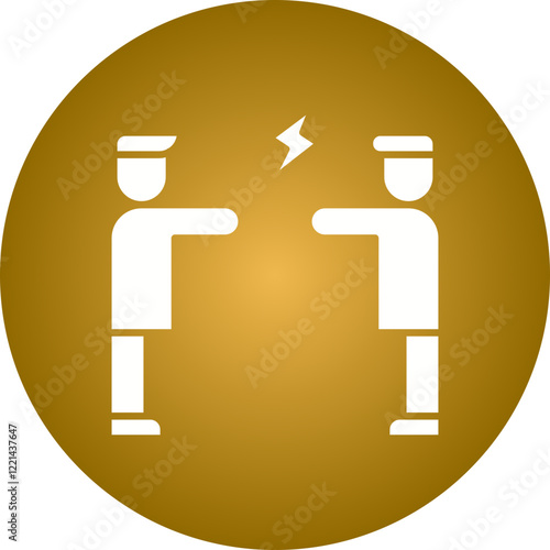 Altercation icon single vector illustration